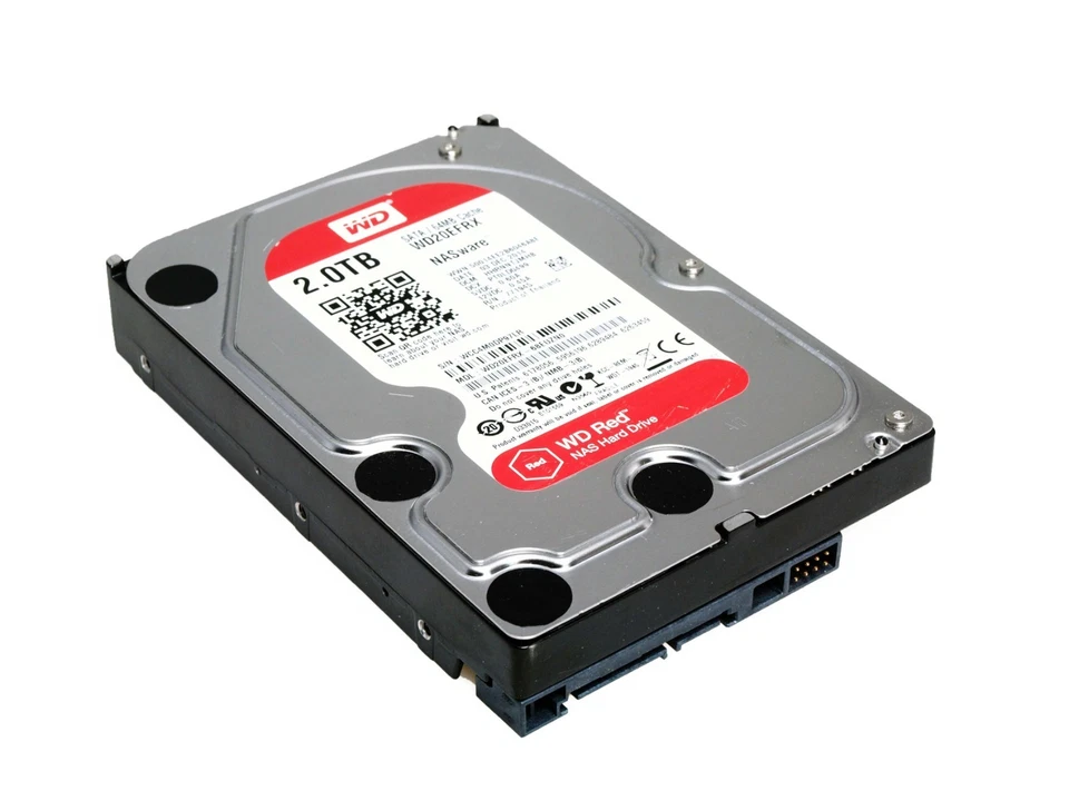 2TB Western Digital Red NASWare (5400RPM, 3,5 Zoll SATA III)  WD20EFRX, HDD 24/7 - Bild 1 von 4