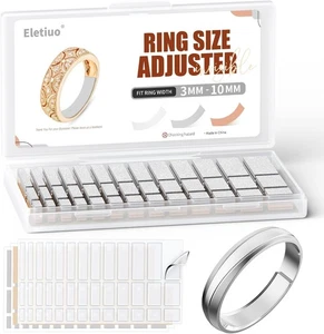 Ringgrößenversteller lose Ringe unsichtbar Reduzierstück transparent, grau, hautfarben  - Bild 1 von 9