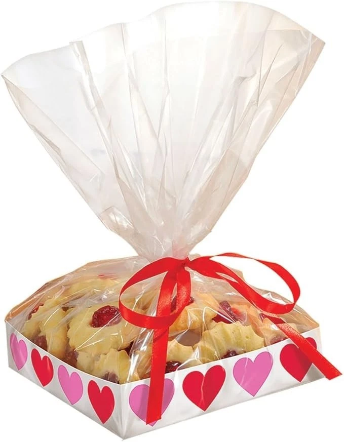 Bandeja radiante de golosinas para fiesta de San Valentín con bolsa para violonchelo, rojo/rosa/blanco, cartón Foto 1 de 1