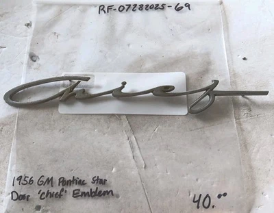 Ornamento emblema 'jefe' puerta estrella GM Pontiac 1956 vintage/original Foto 1 de 4