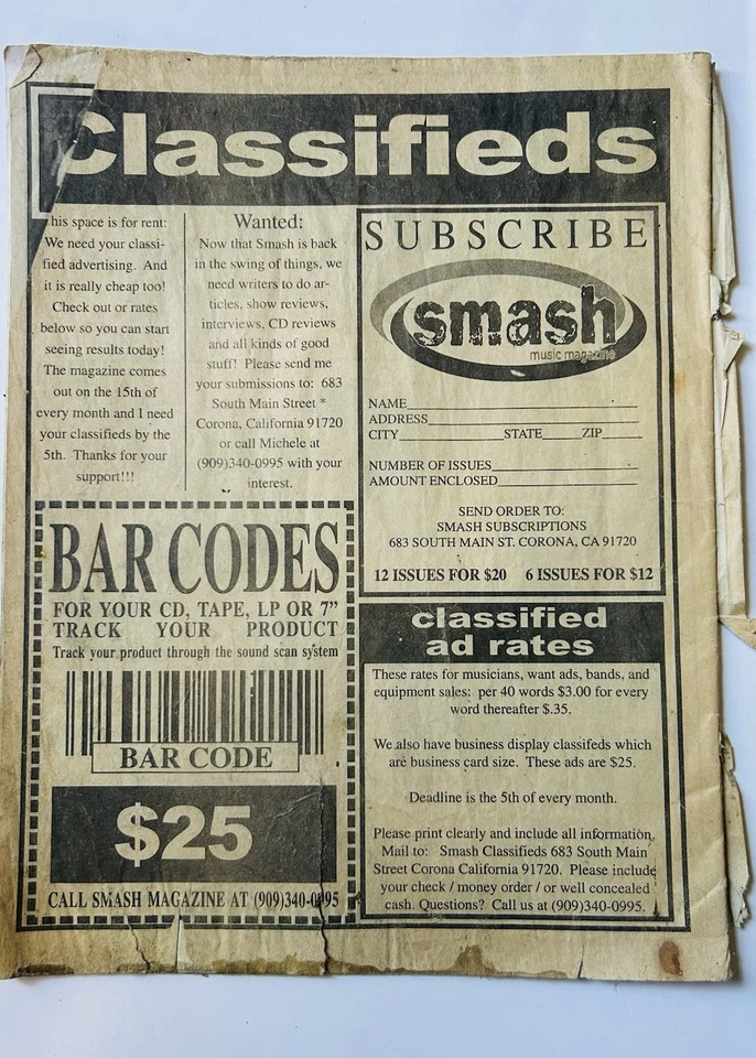 Punk Rock Magazine YZK vintage Volcom Stone, Us Bombs, Smash, Generation XXX Foto 1 de 4