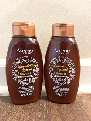 2 champú Aveeno mezcla aceite de almendras hidratación profunda 12 oz. Cada Foto 1 de 2