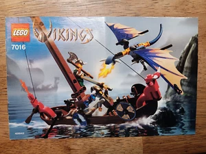Lego Vikings Viking Boat Against Wyvern Dragon Instruction Manual 7016 No Bricks - Picture 1 of 2