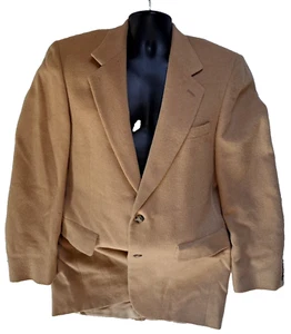 London Shop Colorado Springs 42R 100% Camel Hair Blazer Jacket Suit Coat Tan - Picture 1 of 15