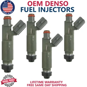 x4 GENUINE DENSO FUEL INJECTORS FOR 2000-2004 Toyota Camry 2.4L I4 #23250-0H010 - Picture 1 of 2