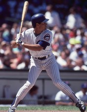 1990 RYNE SANDBERG Chicago Cubs BASEBALL ACTION Glossy Photo 8x10 PICTURE WOW!!