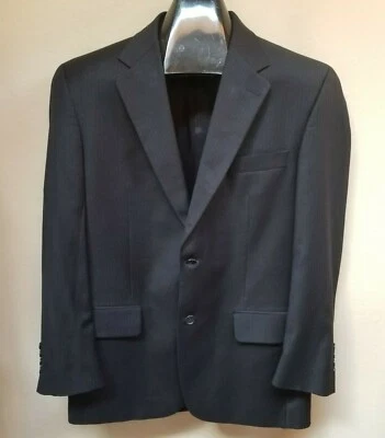 Lords of London Patrick James Woolmark Hombres Blazer Chaqueta Negro 40R Abrigo Deportivo Foto 1 de 4