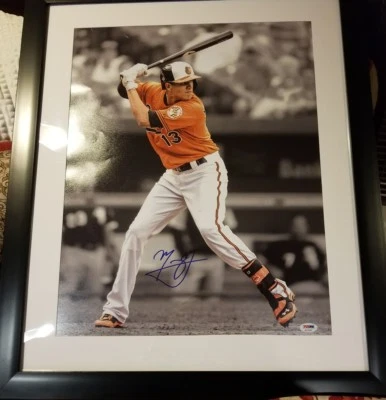 orioles manny machado autographed framed 16x20 photo. psa/dna - Image 1 of 4