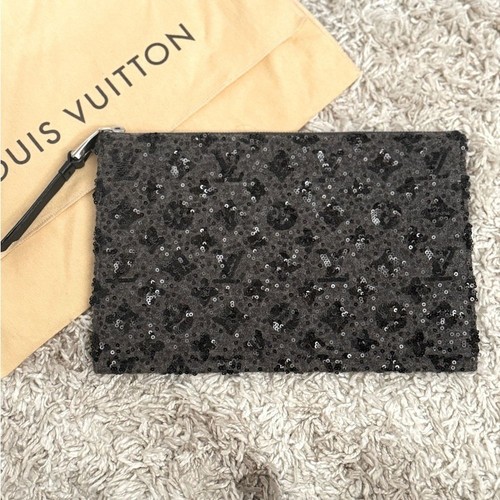 LOUIS VUITTON（LV） Rara pochette di lusso LOUIS VUITTON Sunshine Express pochette lana paillettes pelle