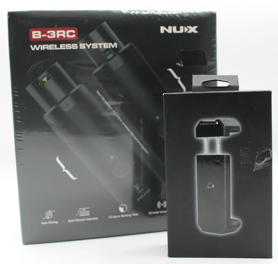 Nux B-3RC 2.4 GHz Wireless Microphone System + NuX B-3MA Mobile Phone Accessory - Image 1 of 4