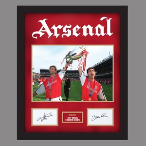 Tony Adams and Martin Keown hand signed Arsenal Champions framed picture COA