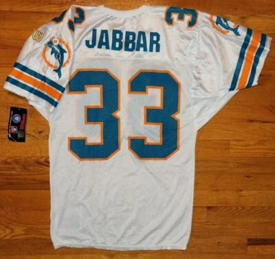 *CON ETIQUETA* Wilson JABBAR Miami DOLPHINS Jersey Hombres 42 Camiseta de Fútbol Vintage Foto 1 de 4