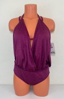 Traje de baño Athena para mujer flotante UW Scoop de una pieza Merlot talla XS Foto 1 de 4