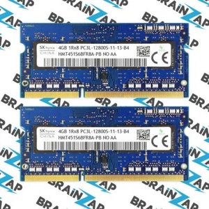8GB (2x 4GB) DDR3 RAM Hynix HMT451S6BFR8A-PB SO-DIMM - 1Rx8 PC3L-12800S-11-13-B4 - Bild 1 von 1