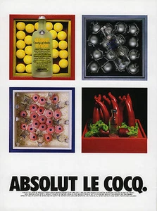 Absolute LE COCQ 1991 anuncio impreso de vodka de la revista Art in America EC 10,75 x 7" - Imagen 1 de 1