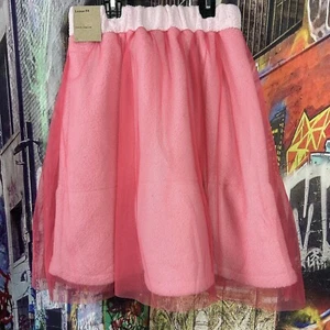 Nike Tulle Layered Fleece Mesh SKIRT Girls Pink Size Medium New B2 - Picture 1 of 5