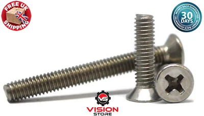 VSD COUNTERSUNK POZI DRIVE MACHINE SCREWS M3 M4 M5 M6 FLAT HEAD DIN 965 ZINC PLATED