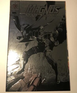 Magnus Robot Fighter cubierta de lámina plateada 1993 Valiant Comics páginas blancas #25 nuevo - Imagen 1 de 4