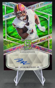2024 Brian Robinson Jr. /35 Spectra Auto Neon Green Scope Prizm | Commanders - Picture 1 of 2