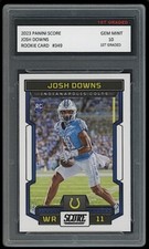 JOSH DOWNS 2023 PANINI SCORE 1ST GRADED 10 NFL ROOKIE CARD RC INDIANAPOLIS COLTS
