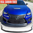 REAL CARBON Front Bumper Lip Spoiler Splitter Fit For Lexus RC F Coupe 2015-18 