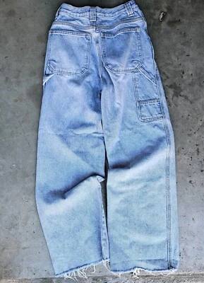 John Galt Y2k Surf Aesthetic Jeans Sz S High Waist Cropped Raw Hem - Image 1 of 4