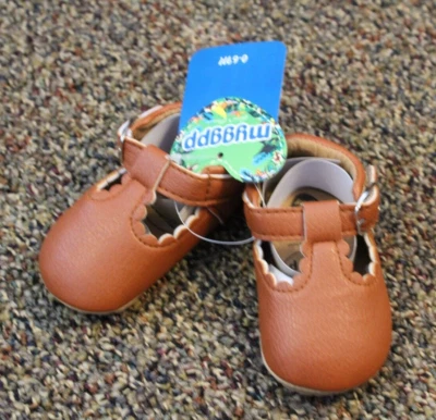Myggpp Nuevo Zapato Bebé Imitación Cuero Marrón *ENVÍO RÁPIDO* Foto 1 de 4