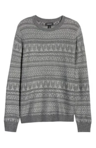 Suéter Nordstrom tonal isla justa para hombre gris brezo oscuro Med precio de venta sugerido por el fabricante $79 B5 - Imagen 1 de 8