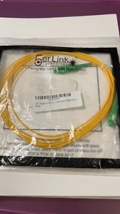 3m 10ft SC APC to SC APC Simplex Single Mode Armored PVC Fibrt Patch Cord Cable - Picture 1 of 4