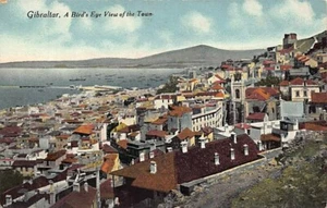 Postcard GIBRALTAR: Bird's Eye View, Unposted, 1910's - Picture 1 of 2