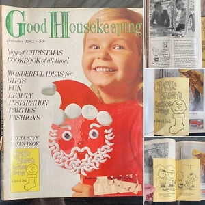 GOOD HOUSEKEEPING Dec. 1963 ~ Charlie Brown CHRISTMAS STOCKING Book Schulz 1st - Bild 1 von 15
