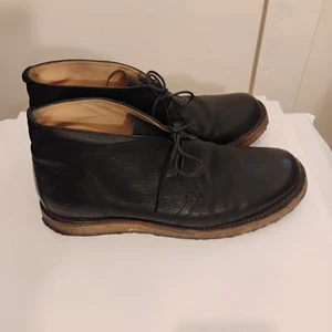 FRYE Chukka Stiefel Herren Schwarz Leder Krepp Gummisohle Schuhe Größe 9,5 D - Bild 1 von 14