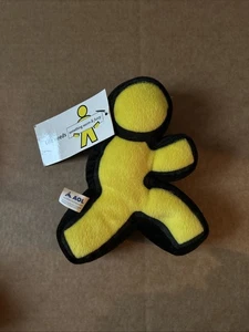 Vintage AOL America Online Running Man Logo Plush Yellow Beanie-Plush - Picture 1 of 5