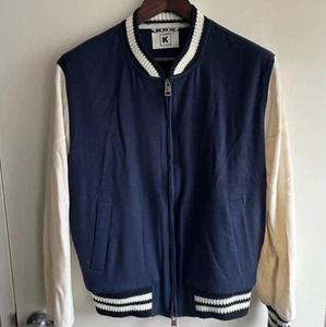RARE Kiton Kired 100% Cashmere Varsity Jacket US M - Picture 1 of 6