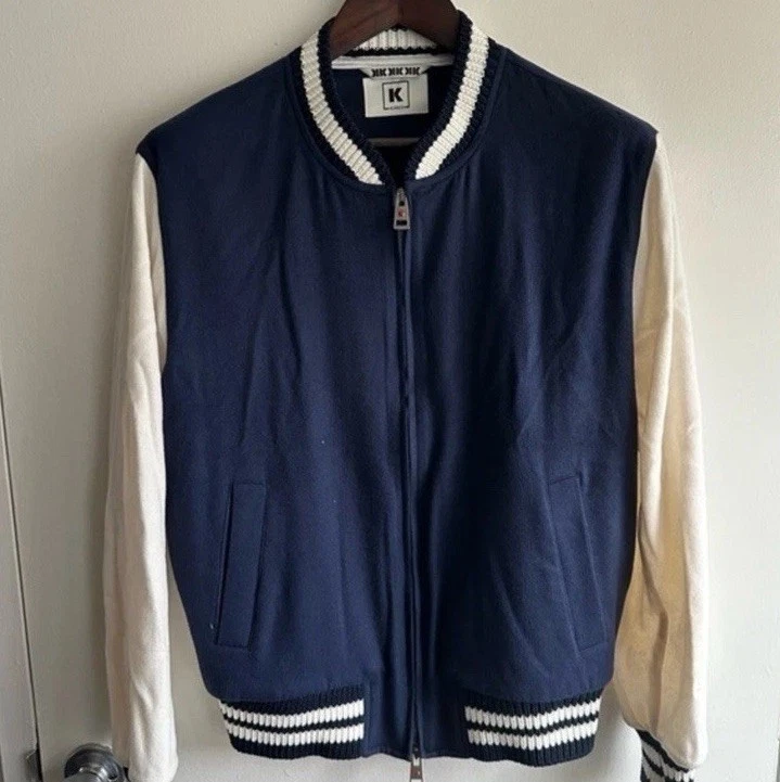 RARE Kiton Kired 100% Cashmere Varsity Jacket US M - Image 1 of 4