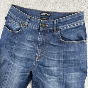 TOM FORD Blue Wash Slim Fit Cotton Denim Jeans 27x31 - Picture 1 of 8