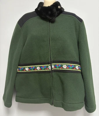 SAMII Gay Ellis Scandinavian Fleece Coat Jacket Green Sz S - Image 1 of 4
