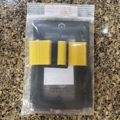 Trayvax Armored Summit RFID Blocking Minimalist Type Metal Wallet w/ Yellow Band - Image 1 of 2