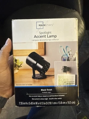 Mainstays SpotLight Accent Lamp Black - Image 1 of 3