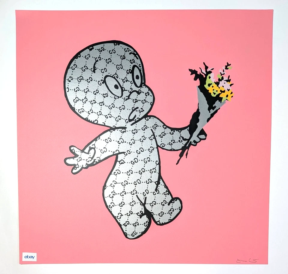 Trevor Trouble Andrew Gucci Ghost Casper 花束艺术印刷品 24x24 签名,#/50 — 第 1/1 张图片