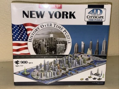 Rompecabezas 4D paisaje urbano 3D horizonte de la ciudad de Nueva York tiempo - 900+ piezas rompecabezas mapa de la ciudad Foto 1 de 3