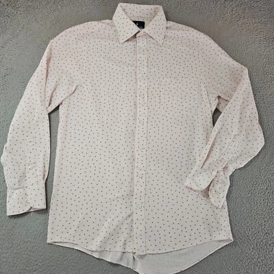 Stafford Dress Shirt Mens Small 14.5 32/33 Geometric Coolmax Travel Button Up - Image 1 of 4