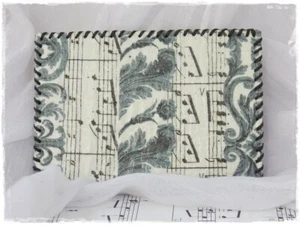 Leder Kartenetui Leder Kartenhülle Viktorianisch Musik Kartenetui Visitenkarten - Bild 1 von 4