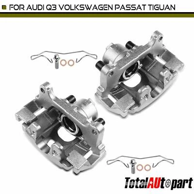 2 件碟刹卡钳带支架适用于奥迪 Q3 大众 Passat Tiguan 前侧 — 第 1/4 张图片