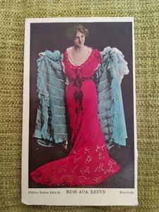1906 Philco Series Actress Miss Ada Reeve Postcard. Red Dress Embossed in Gold - Picture 1 of 2