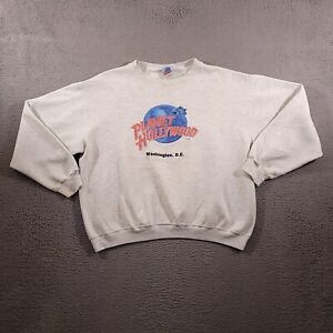 Vintage Planet Hollywood Sweatshirt Mens Large Gray Washington DC  Made In USA