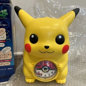 SEIKO Clock Talking Alarm Clock Pocket Monster Pikachu Vintage Rare From Japan - Picture 1 of 7