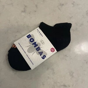 BOMBAS Black Ankle Socks Size XS Running Kids Boys 5-9 Cotton Polyester Blend - Picture 1 of 4