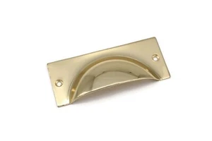 Brass Antique Bin Pull Cup Cabinet Furniture Bin Pull File Cabinet Bin Pull - Picture 1 of 3