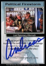 BABYLON 5 Andreas Katsulas Political Firestorm AUTOGRAPHED Signed Card G'Kar B5
